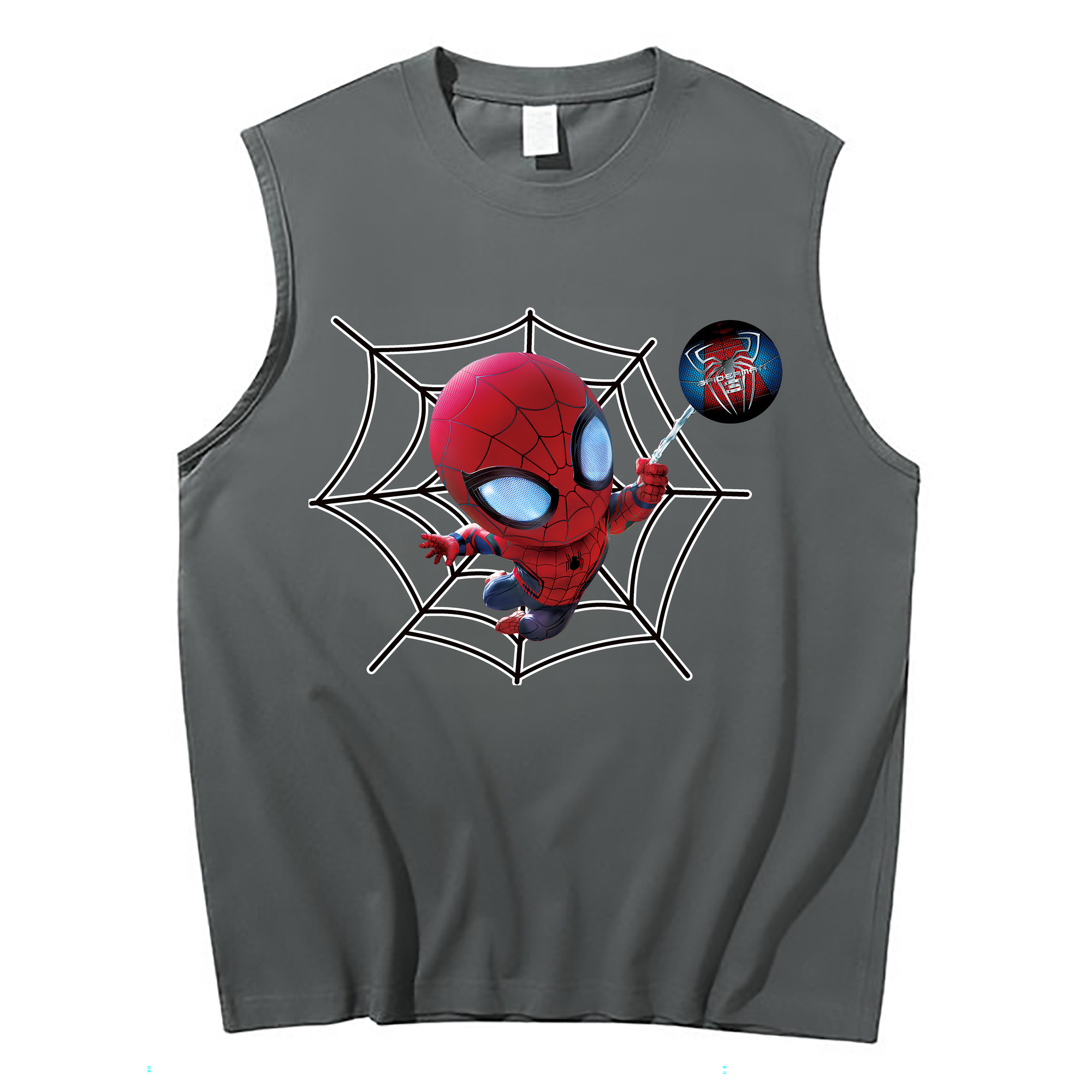 （画像用） Spider Man スパイダーマン コットン100％タンクトップ（フロントプリント）